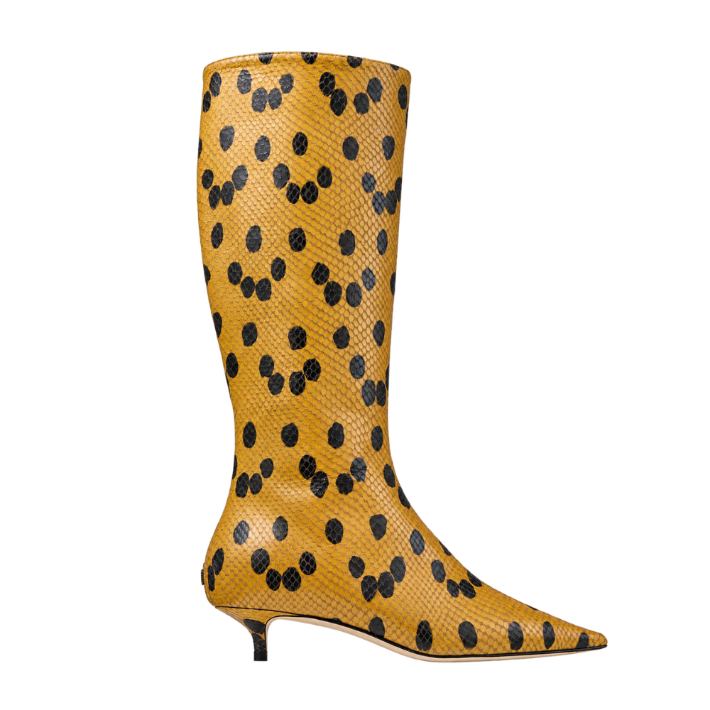 Botas altas com salto kitten, preço sob consulta, Jimmy Choo